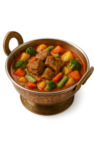 Lamm mit Gemüse-Curry (Mutton Sabzi)