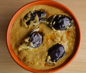 Auberginen in Rahmsauce (Shahi Bengan)